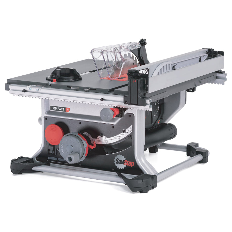 Front of SawStop Compact Table Saw.