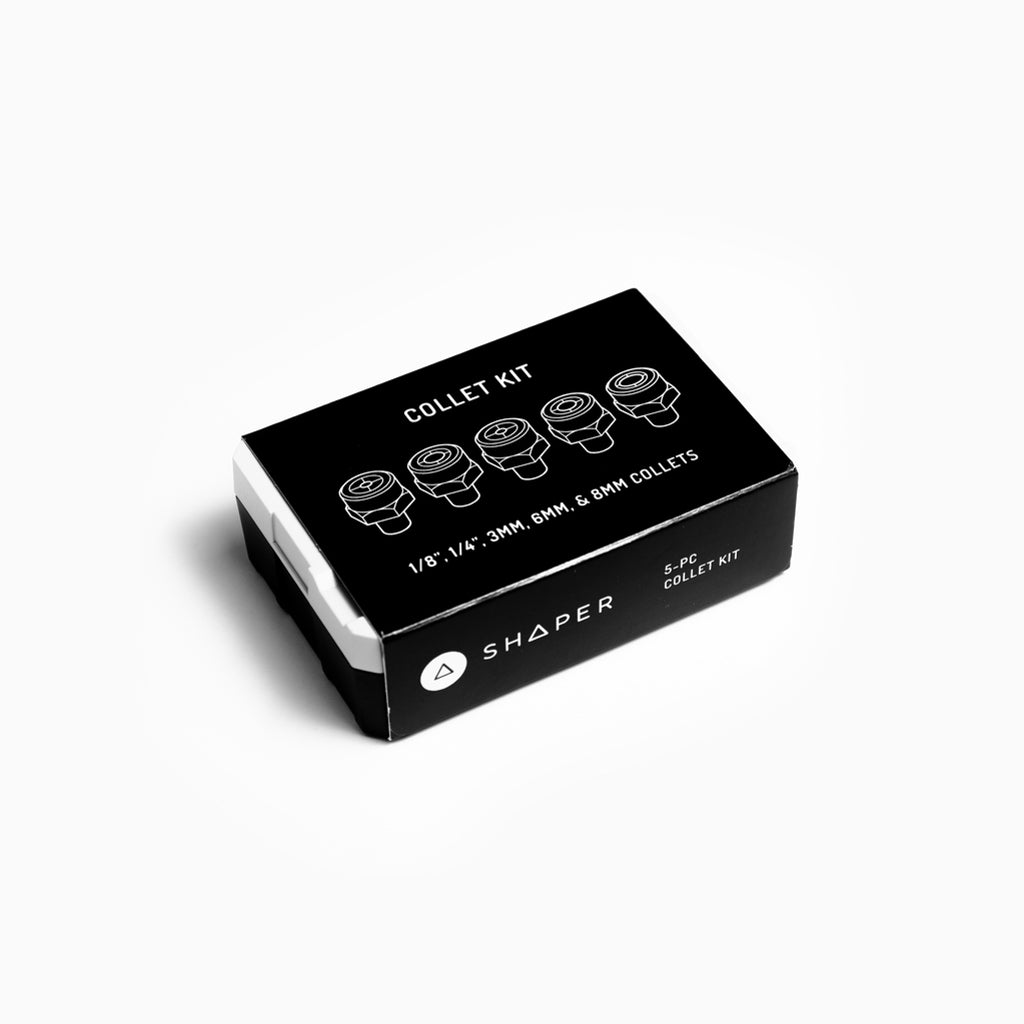 Shaper Essential Collet Kit in cardboard retail sleeve.