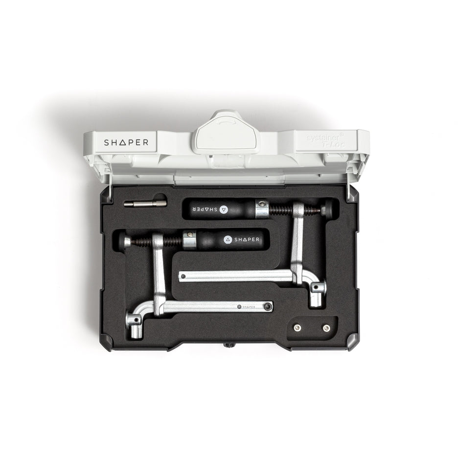 Mini Systainer with two custom low profile clamps and hardware