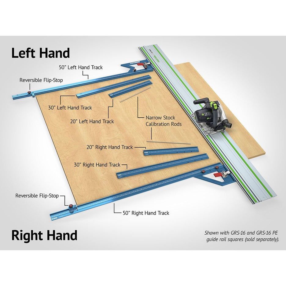 Left and right hand components of the TPG System, marked for identification.
