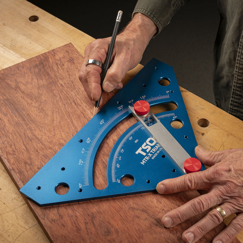 TSO Products MTR-X Precision Multifunction Triangle set to draw angled layout line