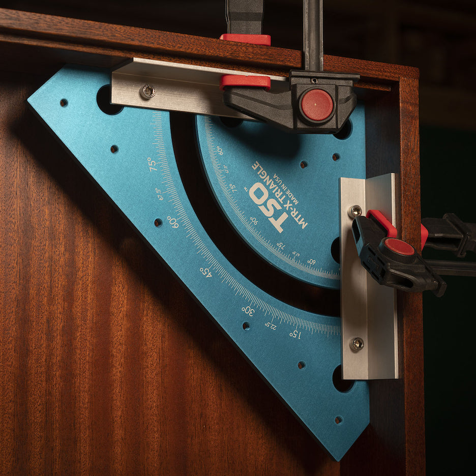 TSO Products MTR-X Precision Multifunction Triangle with clamping angles holding cabinet parts square