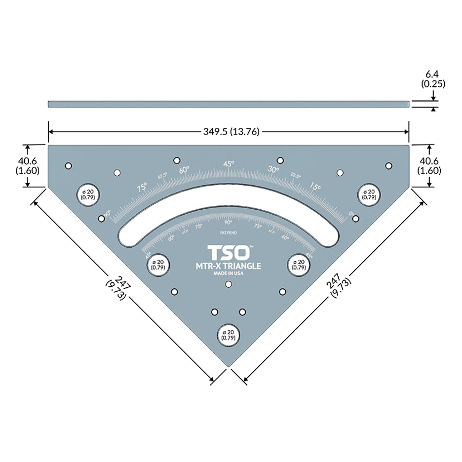 TSO Products MTR-X Precision Multifunction Triangle dimensions