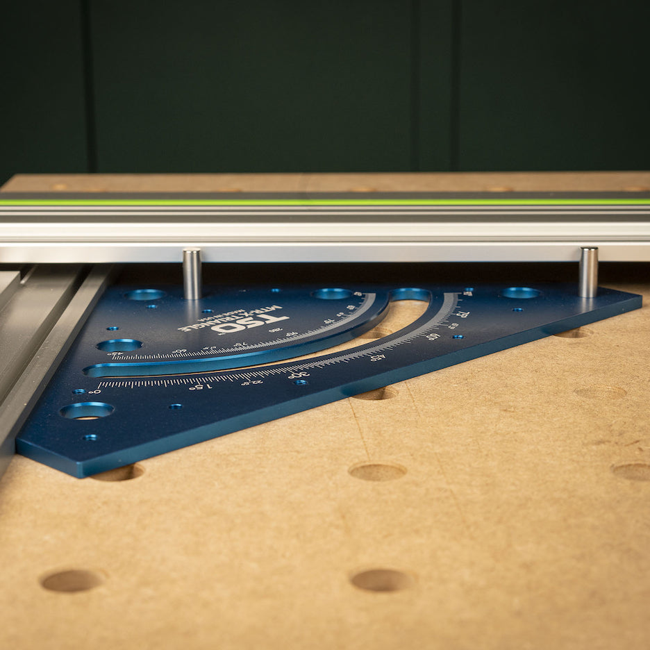 TSO Products MTR-X Precision Multifunction Triangle with long index pins aligning guide rail square to MFT fence