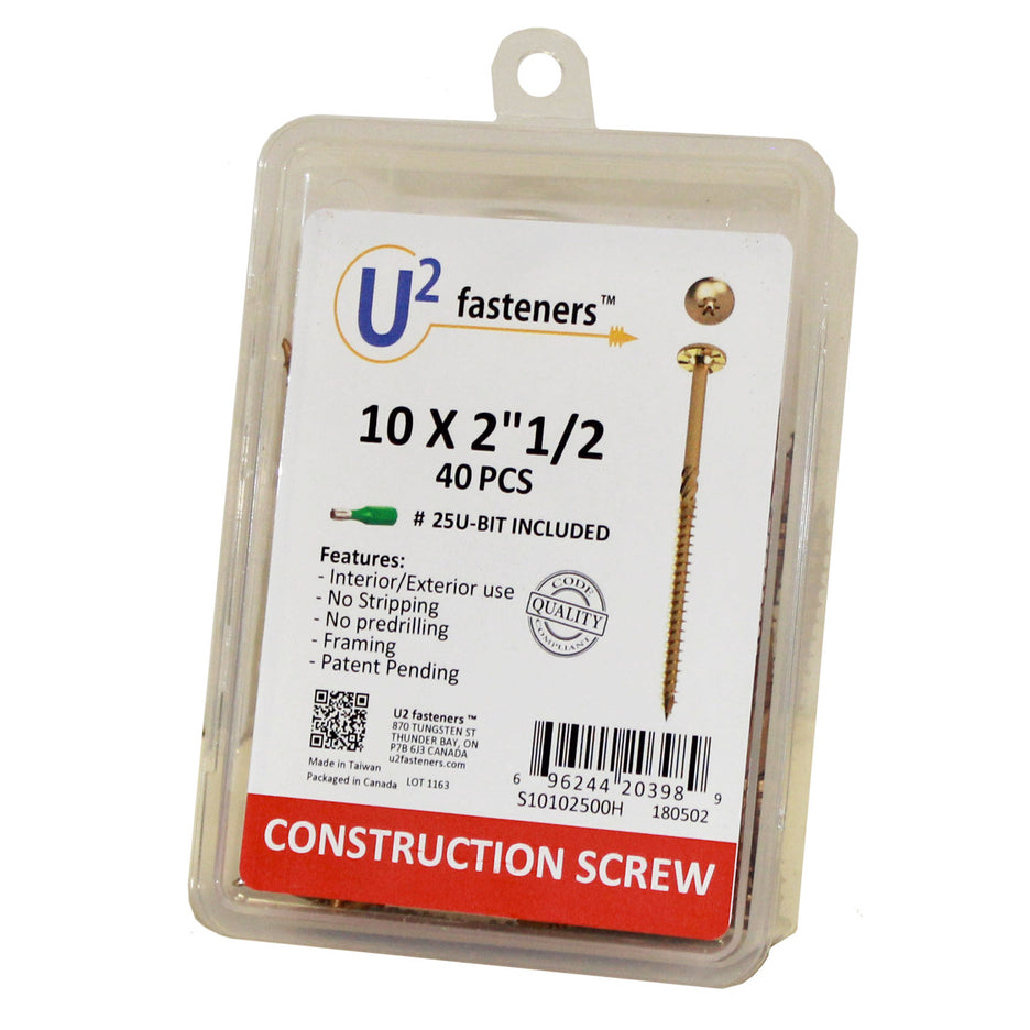U2 Fasteners #10 Construction Screws S1010*****
