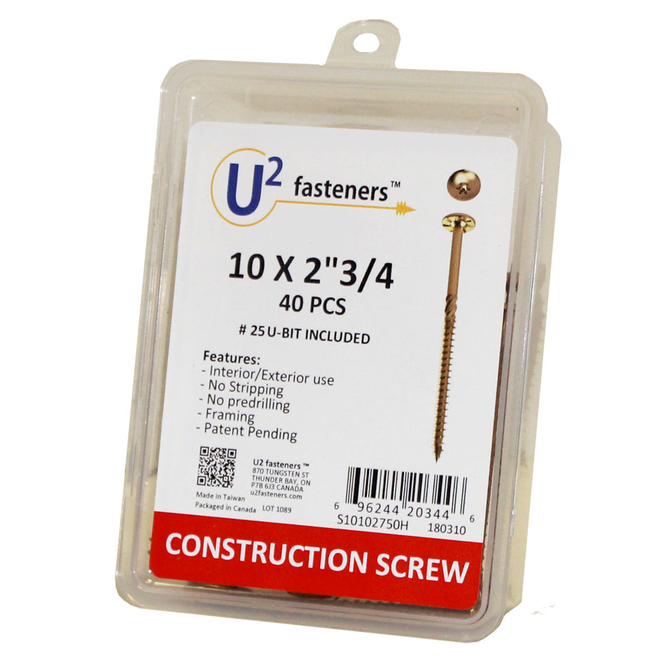 U2 Fasteners #10 Construction Screws S1010*****