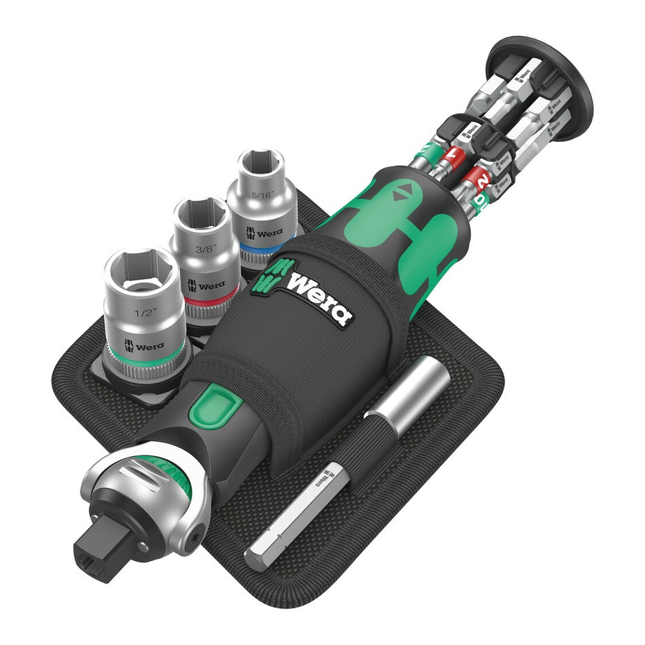 Wera Tools 18-Piece Imperial Zyklop Pocket Ratchet Set 8009