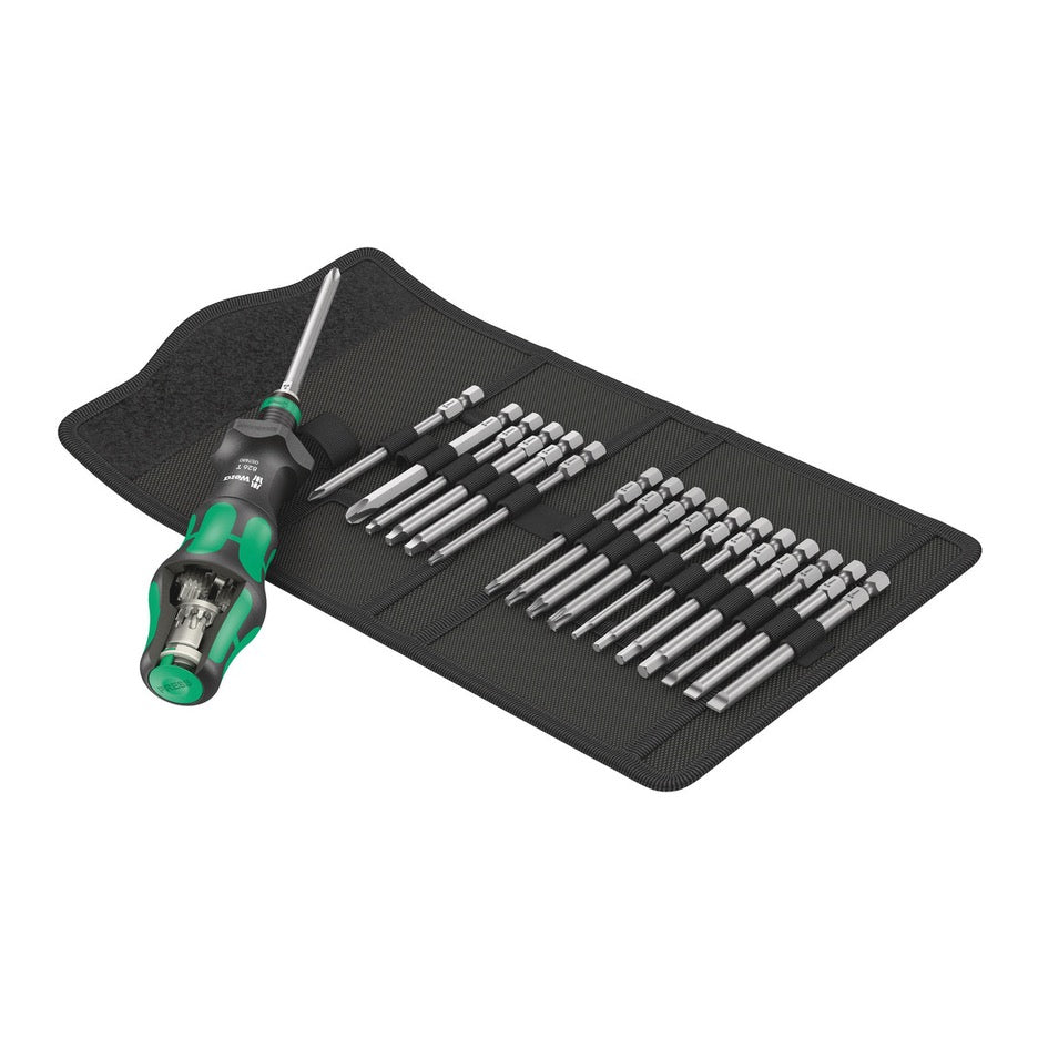 Wera Tools 19-Piece Imperial Turbo 1 Kraftform Kompakt Screwdriver Set