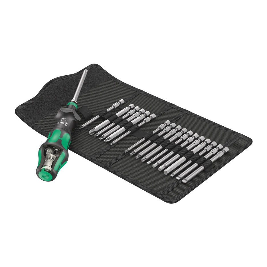 Wera Tools 19-Piece Metric Kraftform Kompakt Screwdriver Turbo 1