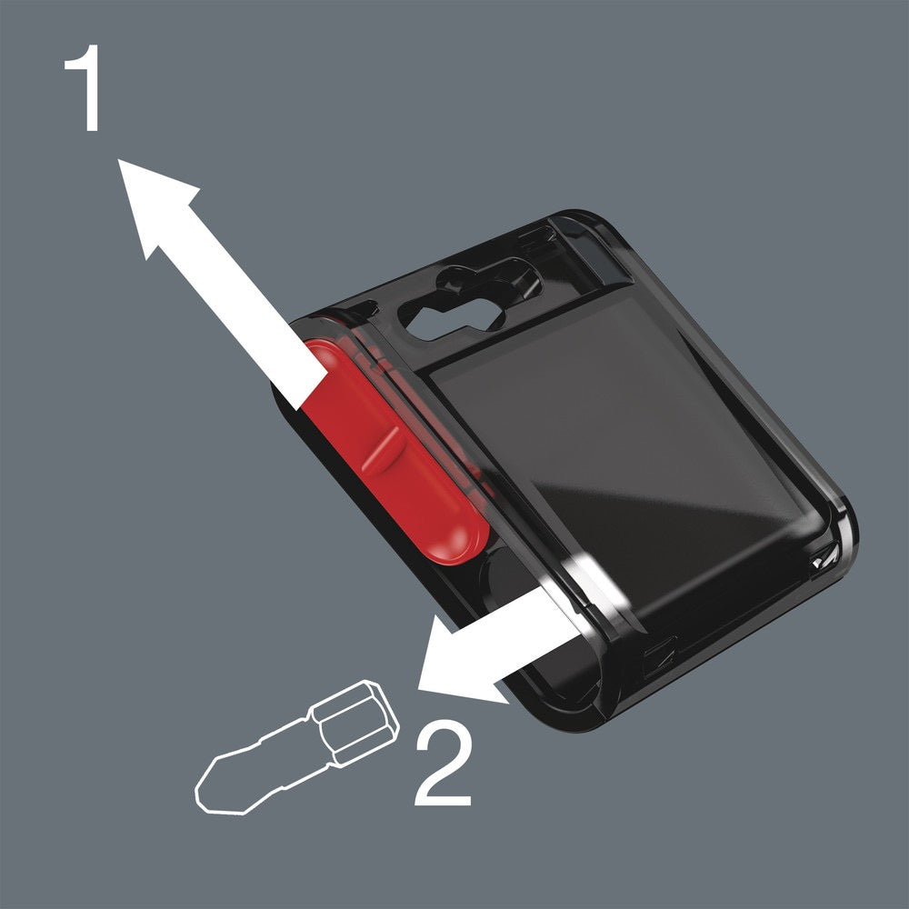 Wera Tools 20-Piece Robertson #2 x 25mm Bit-Box extraction procedure