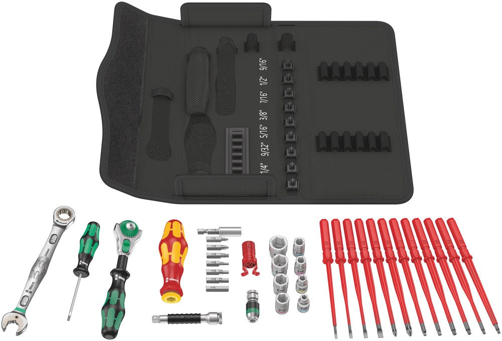 Wera Tools 35-Piece Imperial Kraftform Kompakt Screwdriver Maintenance Screwdriver Set unpacked