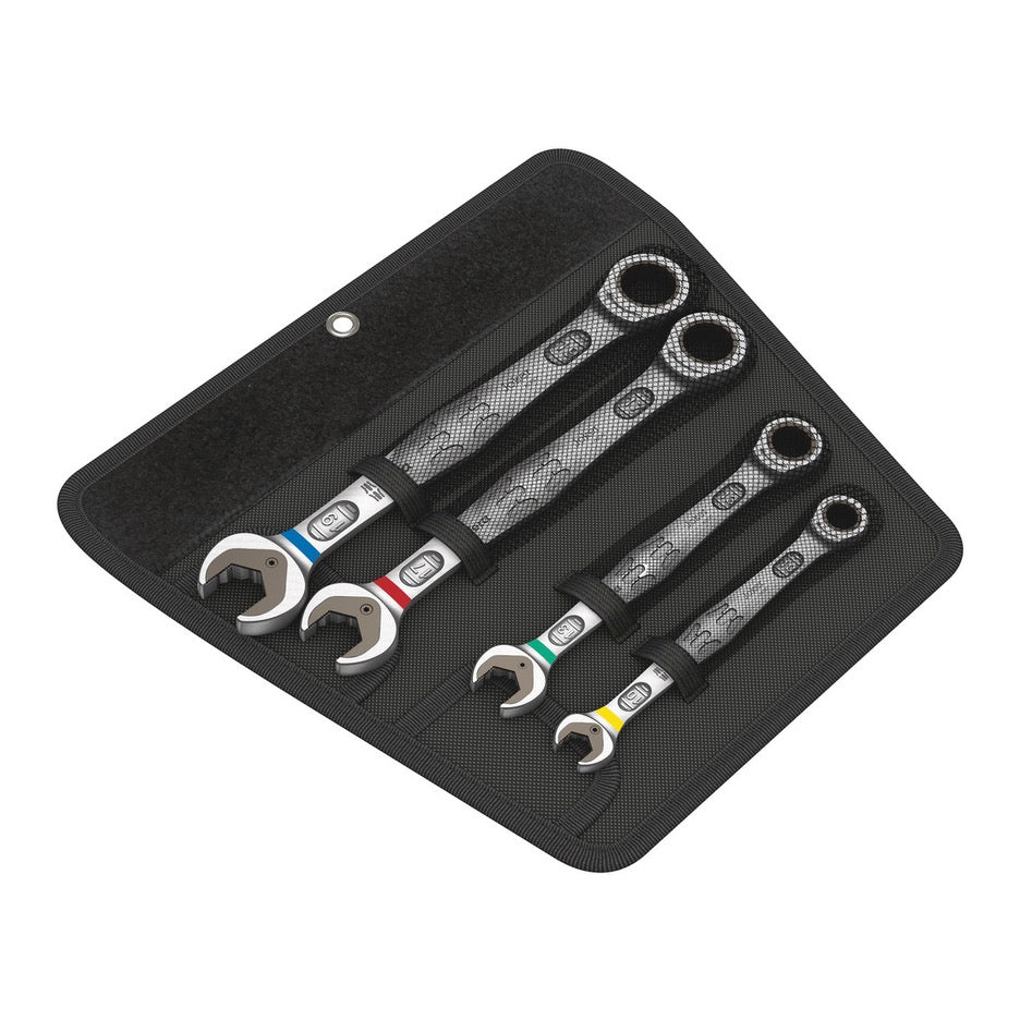 Wera Tools 4-Piece Metric Joker Ratcheting Combination Wrench Set 6000 open
