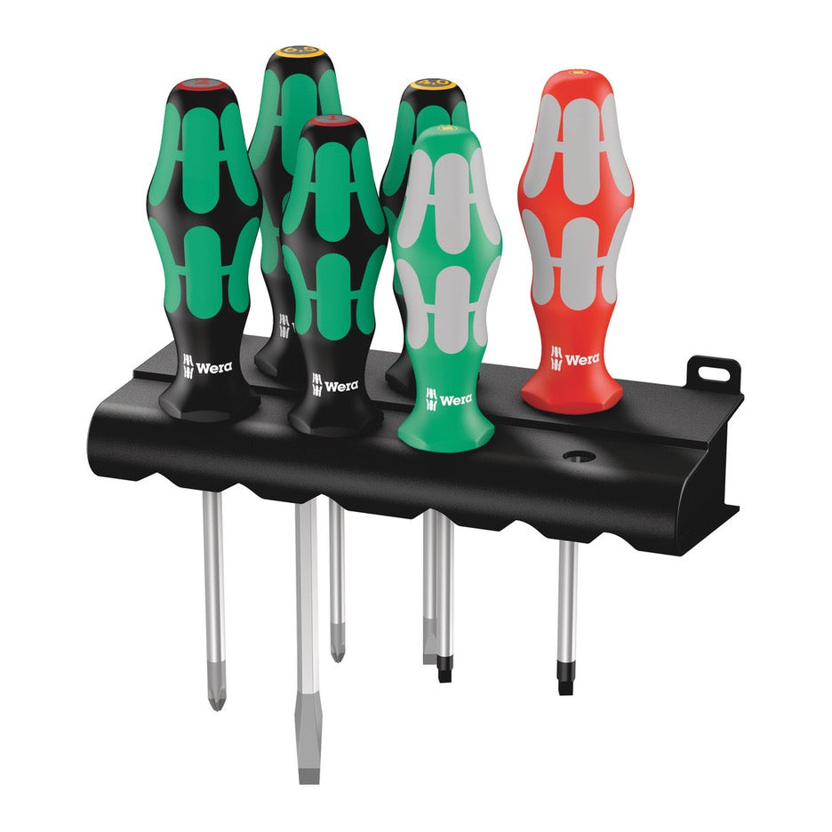 Wera Tools 6-Piece Screwdriver Set with Rack