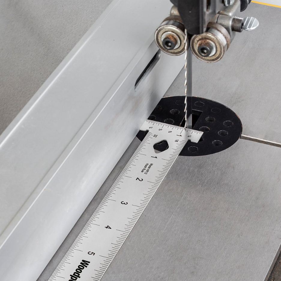 Woodpeckers Hook Rules have end scale useful for setting bandsaw blade fence.