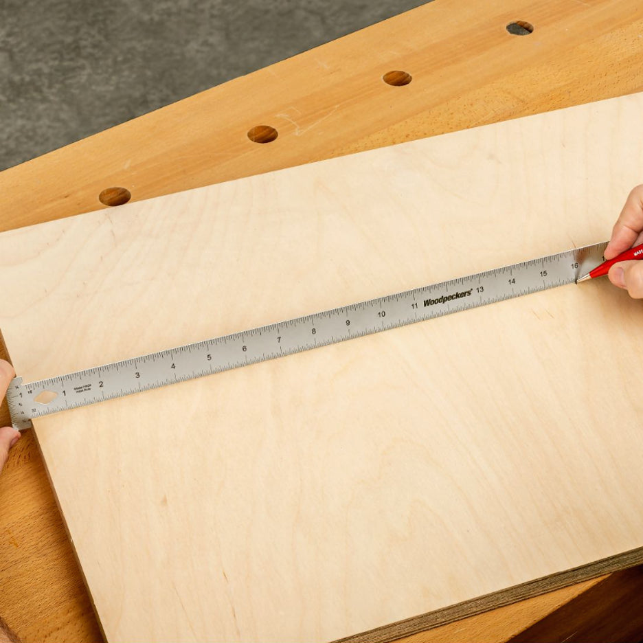 Woodpeckers 24 inch Hook Rule is ideal for larger projects, including those with sheet goods.