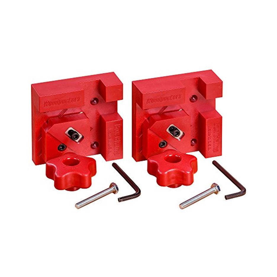 Pair of Woodpeckers Moulded Box Clamps with lock knobs.