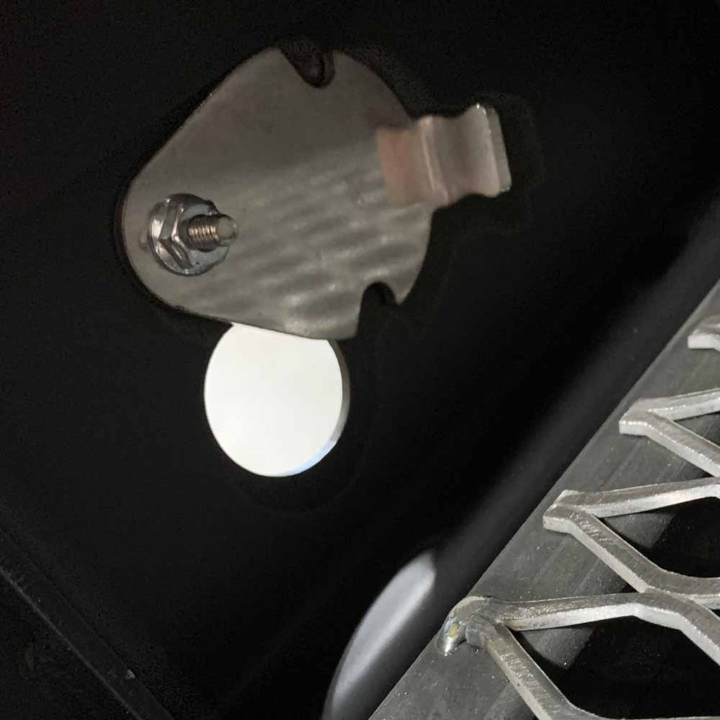 Swinging probe port door on a Yoder Smokers YS480S.