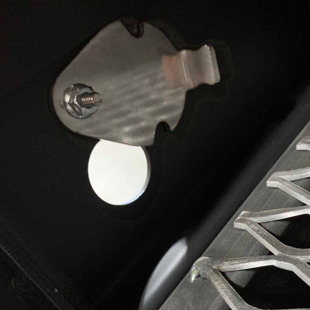 Swinging probe port door on a Yoder Smokers YS640S.