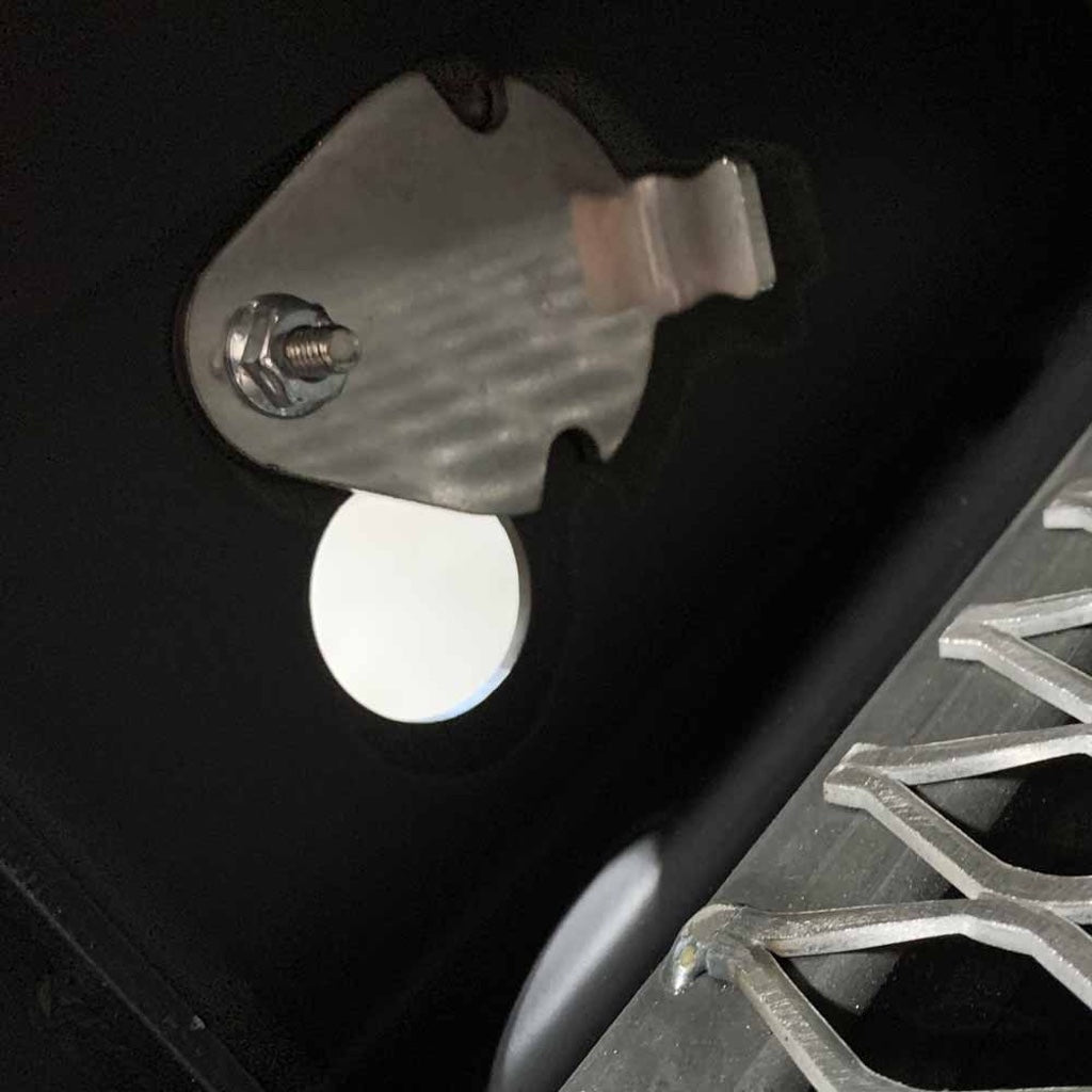 Swinging probe port door on a Yoder Smokers YS640S.