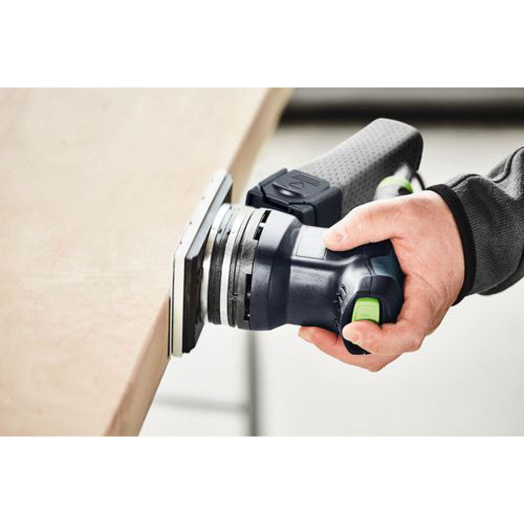 The Festool RTS 400 REQ orbital sander is lightweight & easy to control on narrow edges such as table or door edges