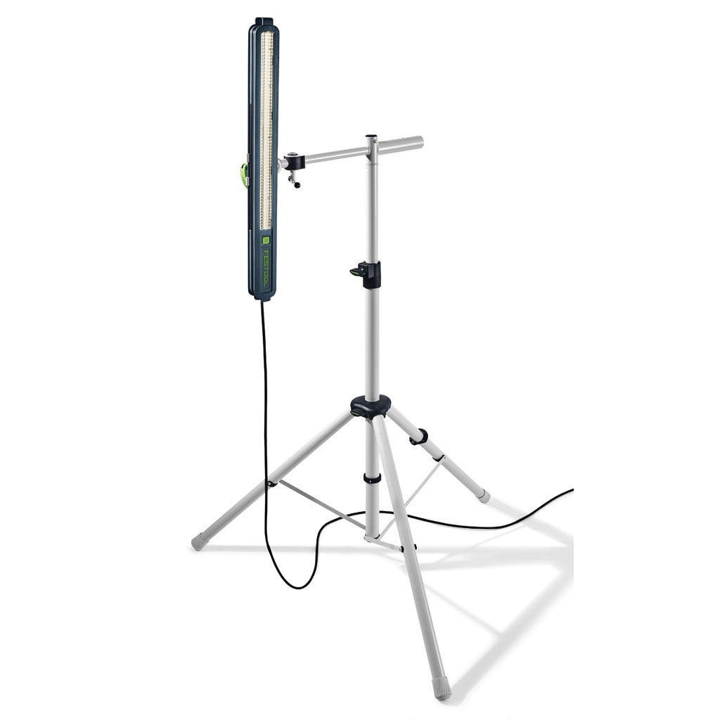 The Festool STL 450 Surface Inspection Light with adapter provides raking LED light to highlight surface flaws for rework.