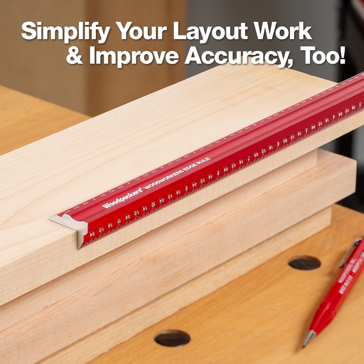 Woodpeckers Woodworkers Edge Rule - Ultimate Tools