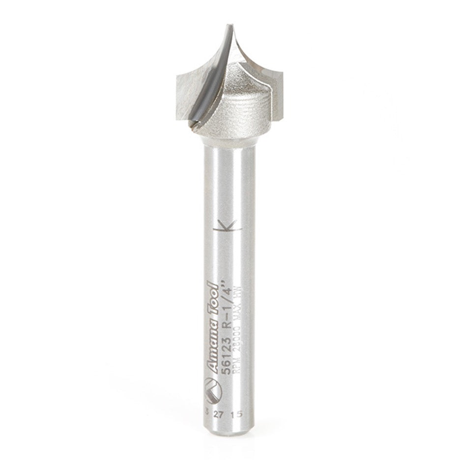 4 Inch Point Source Driver Amana Tool R 1/4 Inch Point Roundover Router Bit 56123