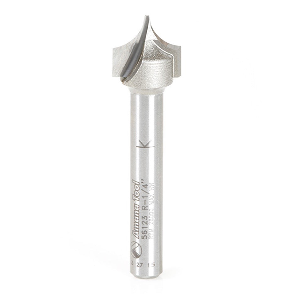 Amana Tool R 1/4 Inch Point Roundover Router Bit 56123