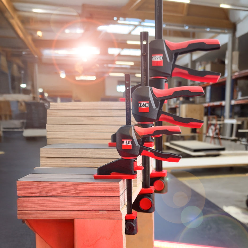 Multiple sizes of Bessey Tools Trigger Clamps