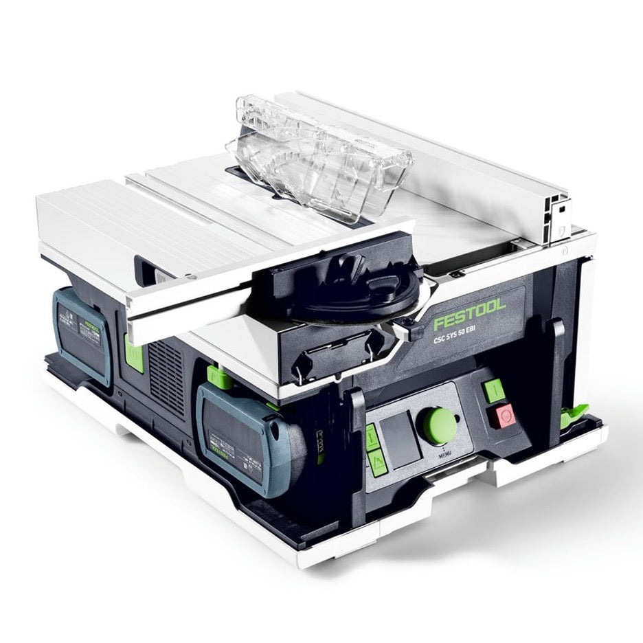 Festool CSC SYS Cordless Table Saw Basic-Set 577372 with batteries and mitre gauge