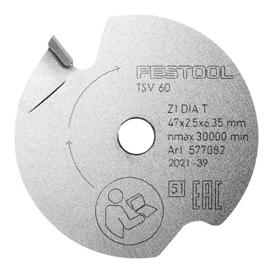 Festool Diamond Scoring Circular Saw Blade 47mm x 1T with 6.35mm Bore 577082