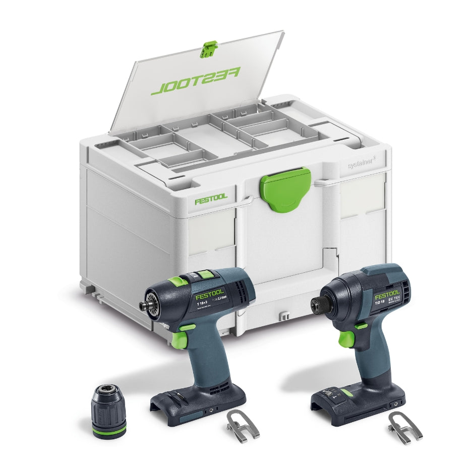 Festool Impact Driver & Drill Set TID 18 Basic-Set T18