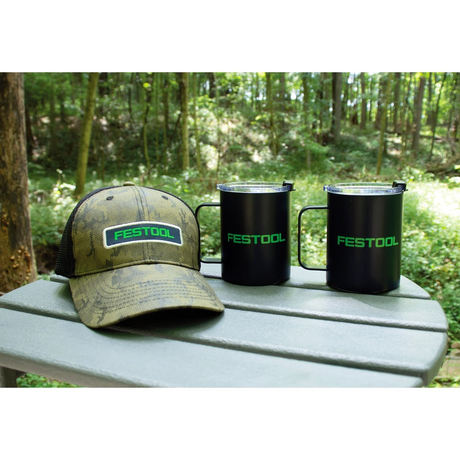 Festool Outdoor Systainer Set 577712 tumblers and hat on table