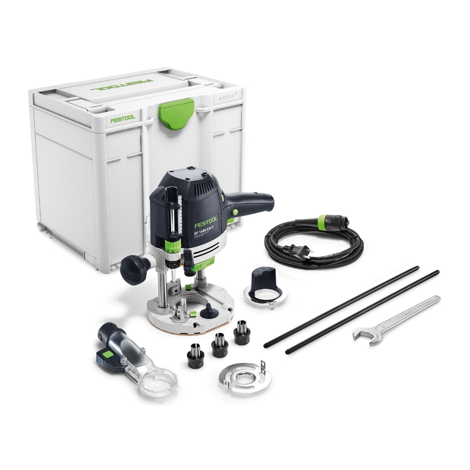 Festool Plunge Router OF 1400 EQ-F-Plus and included accessories 