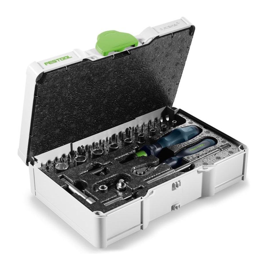 Festool Ratchet and Centrotec Screwdriver Set Set SYS3 S 76-1/4"-CE RA 578112