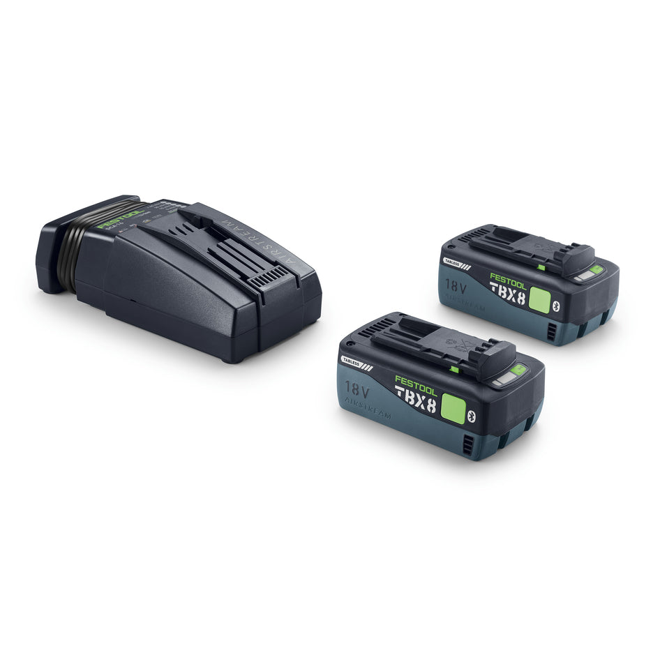Festool TBX 8 Tabless Battery Starter Kit 18V 2x BP 18 TBX 8.0 Ah/SCA 16 578903