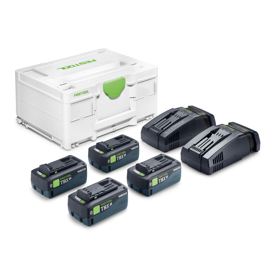 Festool Tabless Energy Set 18V 4x BP 18 TBX 8.0 Ah/2x SCA 16 578947