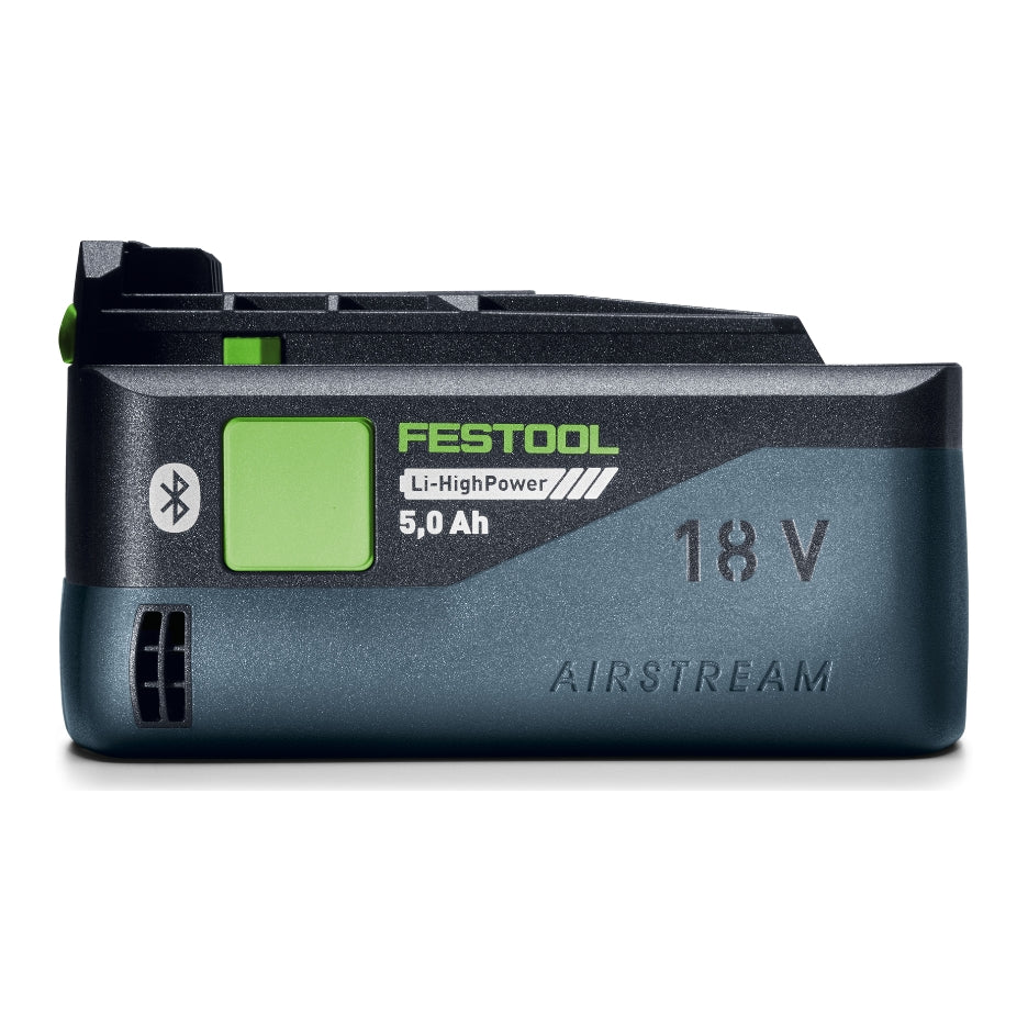 Festool Tabless HighPower Battery Pack with Bluetooth and Airstream 18V 5.0Ah side view