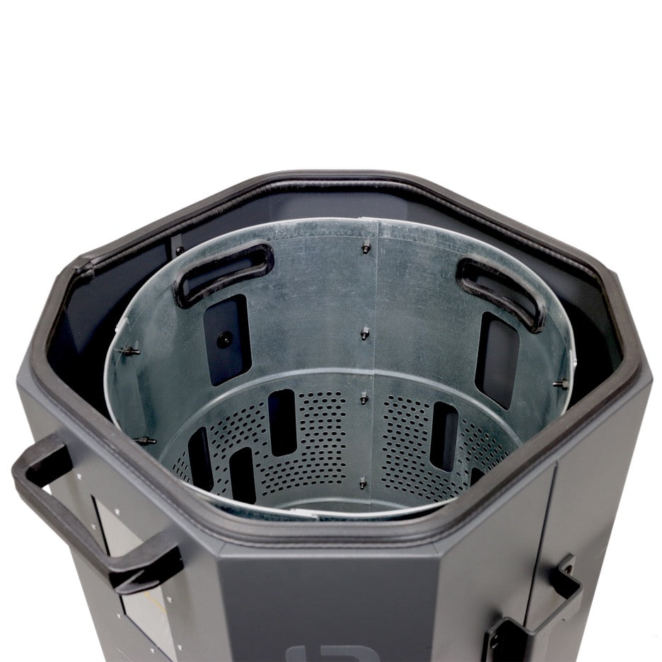 Laguna P|Flux Cyclone Dust Collector 1.5 HP with HEPA Filter MDCPF15110 drum empty