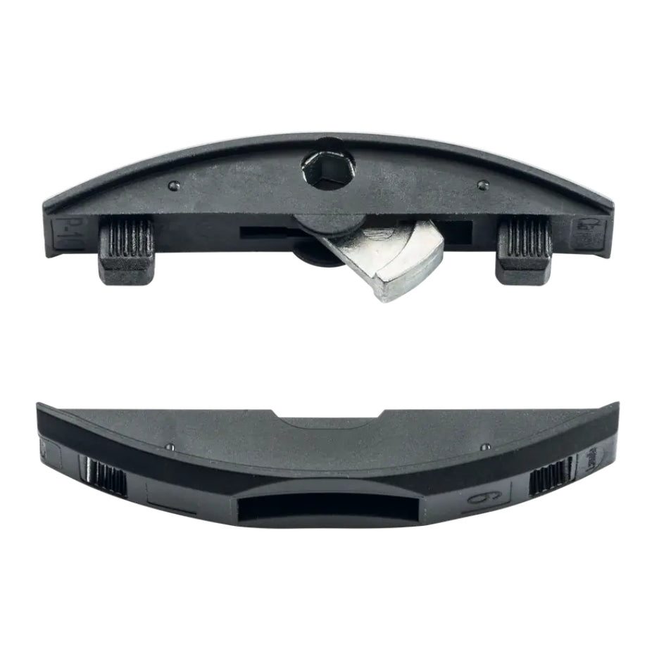 Lamello Clamex P-10 Detachable Connectors use a lever to draw the two parts together
