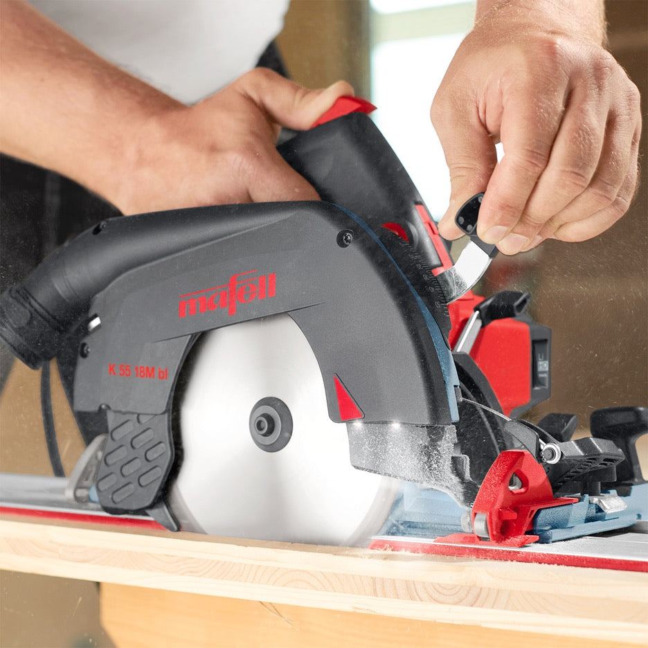 Mafell Cordless Plunge Cut Circular Saw K 55 18M bl plunging