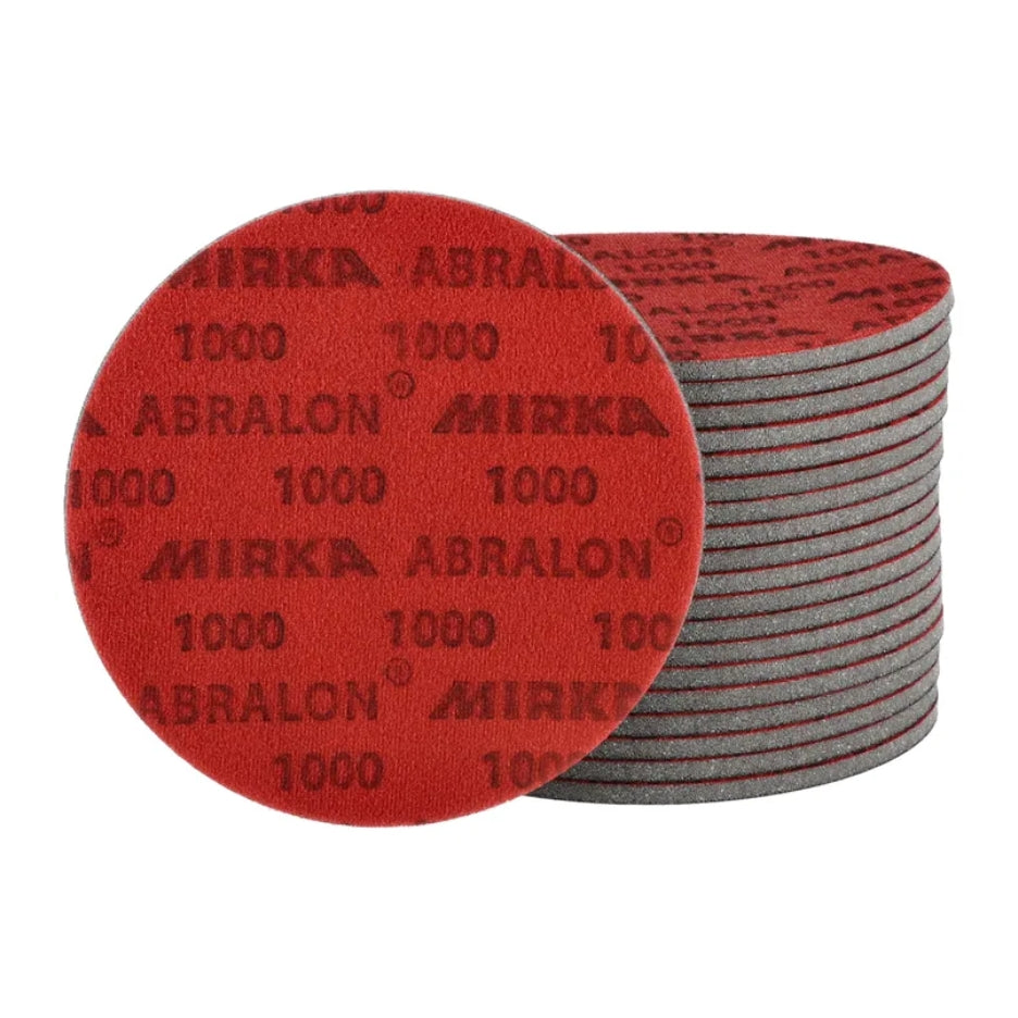 Mirka Abralon Foam-Backed Abrasive Discs for 7 Inch Sanders 8A-227-*