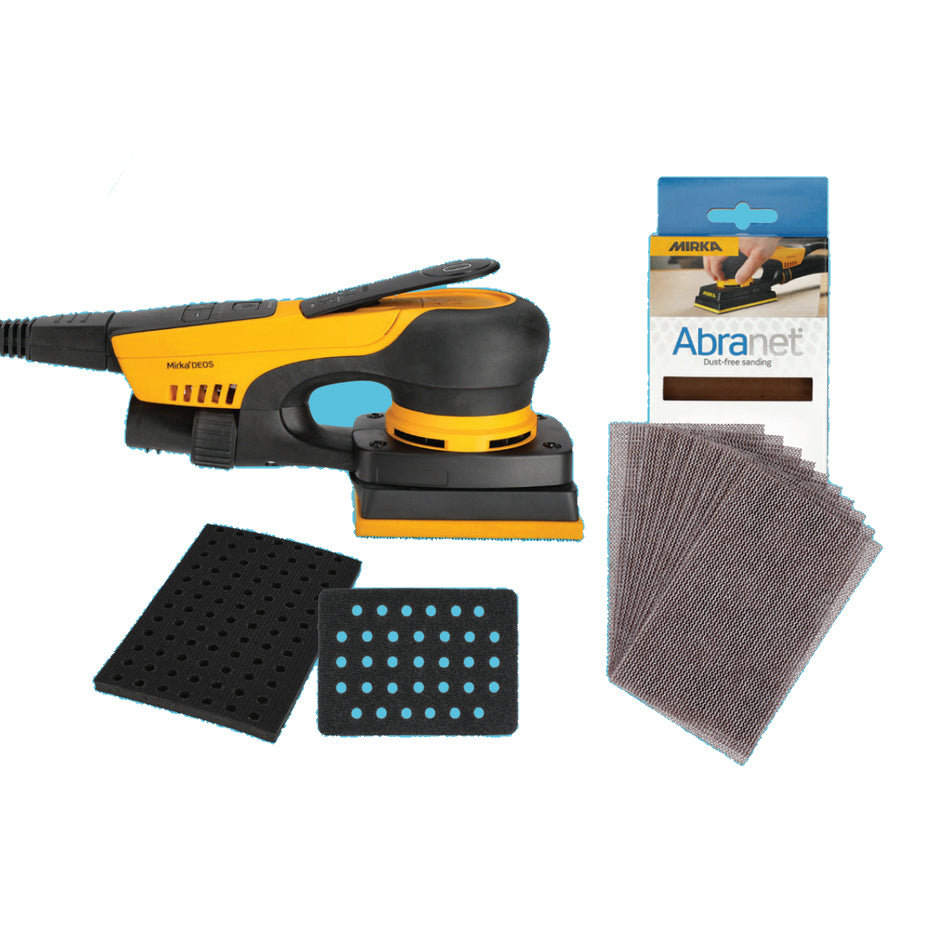 Mirka Limited Edition DEOS II 3x4 Inch Orbital Sander Bundle MUS-CTDEA