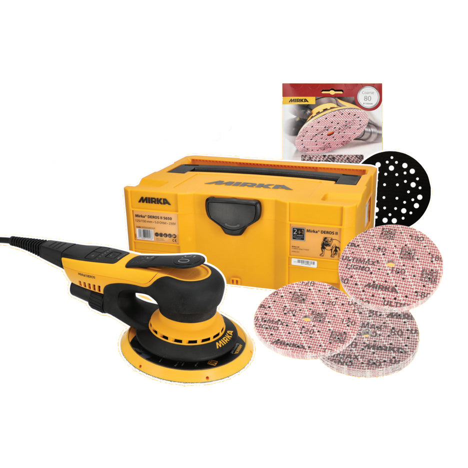 Mirka Limited Edition DEROS II 5 Inch Random Orbital Sander Bundle MUS-CTDEL