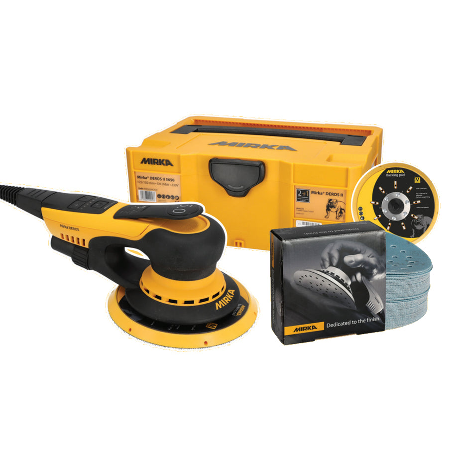Mirka Limited Edition DEROS II 6 Inch Random Orbital Sander Bundle MUS-CTDEG