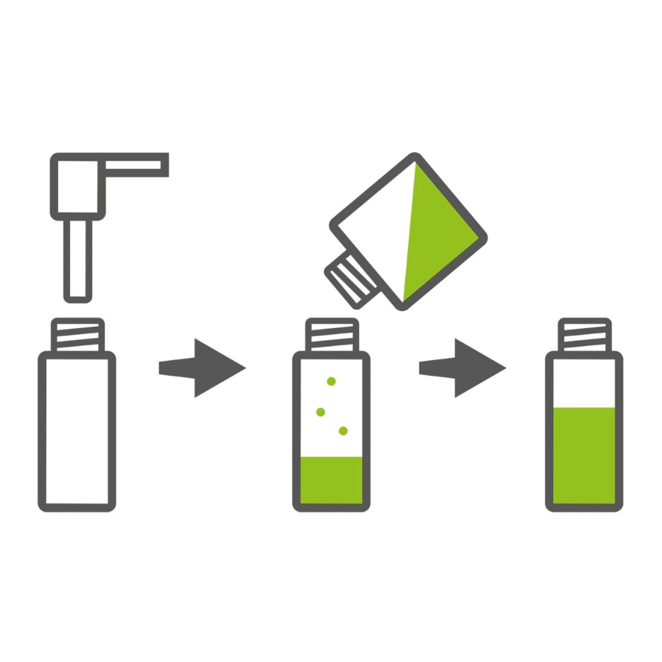 Illustration of Pica Powder Refill being added toPica Powder Marker 