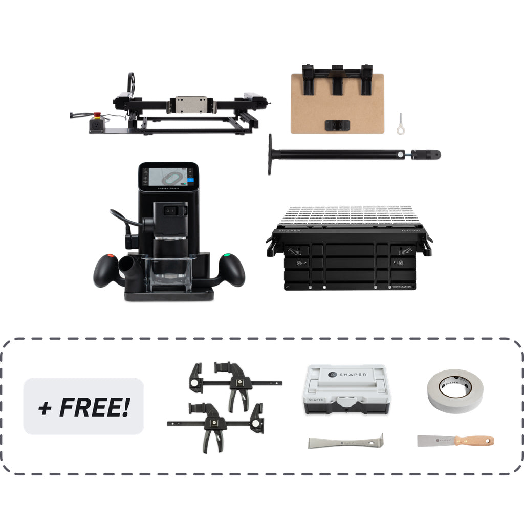 Shaper Tools Origin + Workstation + BenchPilot + Shelf Upgrade Kit Bundle Origin+Workstation+BenchPilot+ShelfUpgradeKit holiday deal