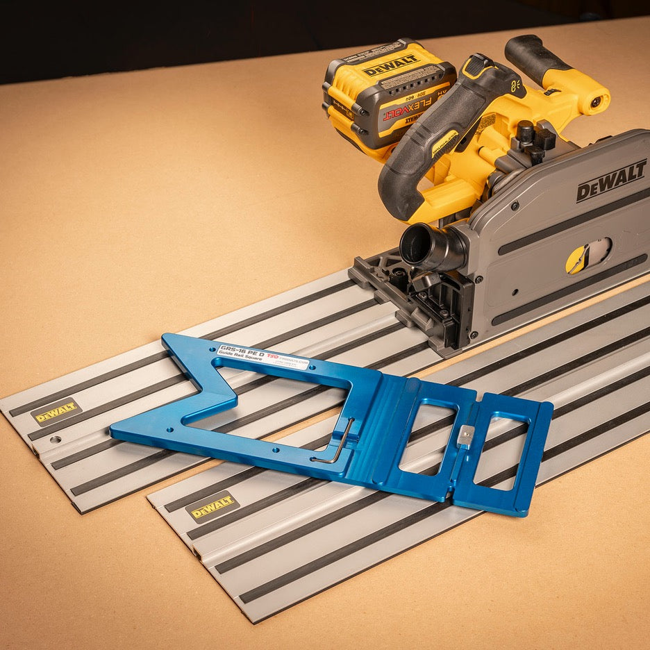Track saw store edge guide