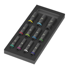 Wera Tools 11-Piece Deep Impaktor Socket Set Zyklop C with Foam Insert 9725