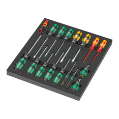 Wera Tools 19-Piece Kraftform Kompakt Screwdriver Set with Foam Insert 9710 
